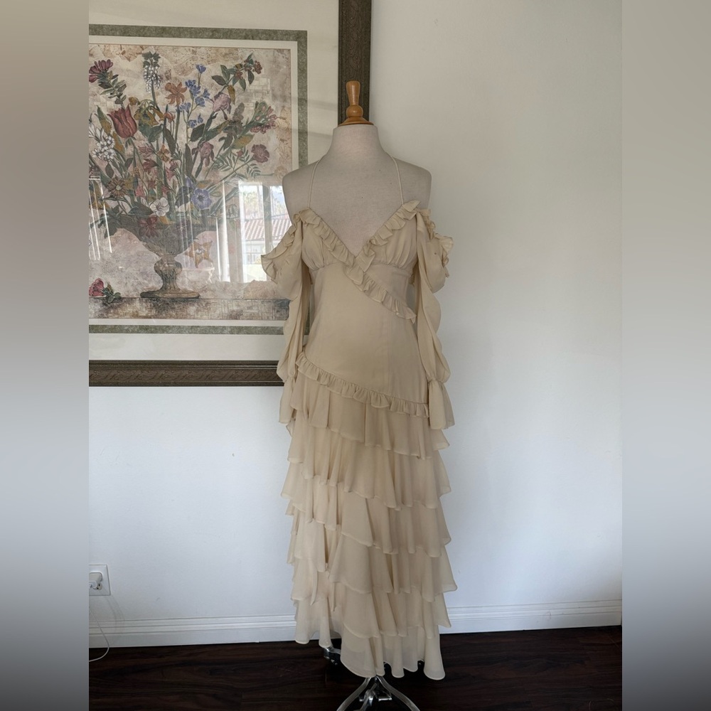 ALB- Cream Ruffle Dress - Picture 5 of 7